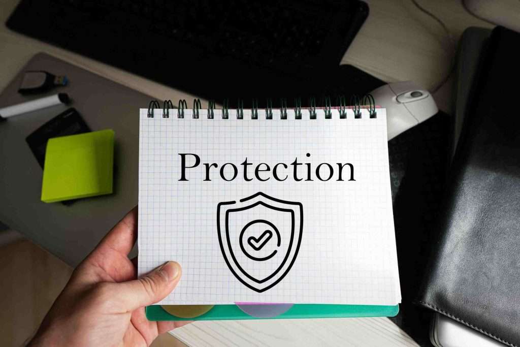 income protection a note pad with the word protection on EHF mortgages