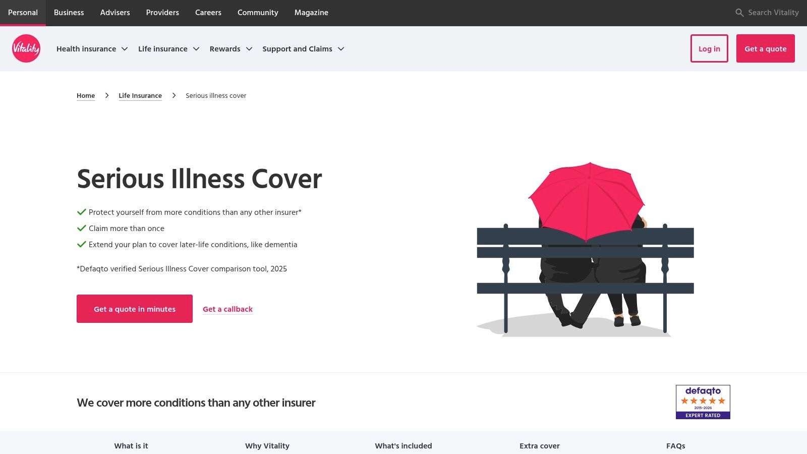 Vitality — Serious Illness Cover (SIC)